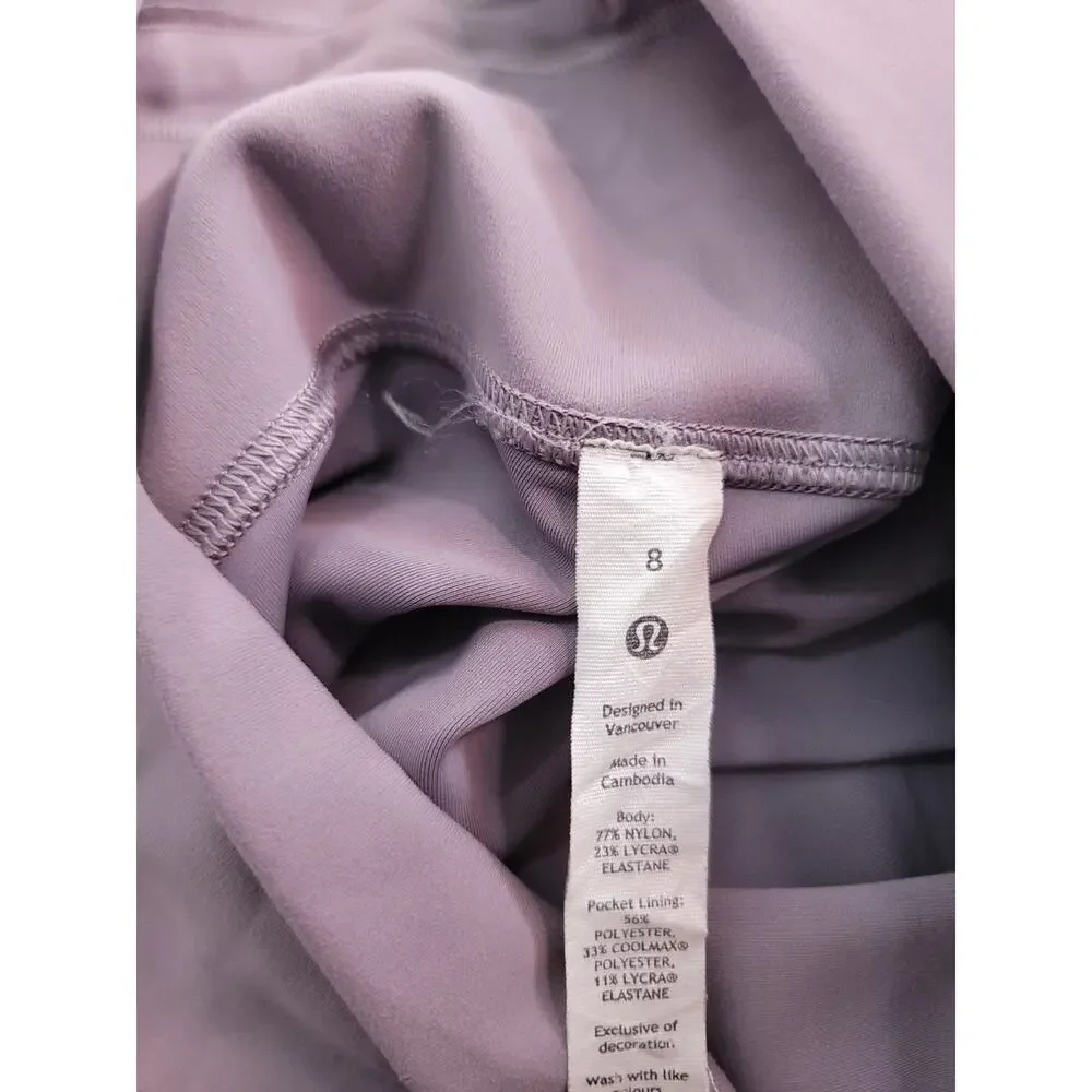 Lululemon Leggings Sz 8 Wunder Train High-Rise Crop Lavender 23